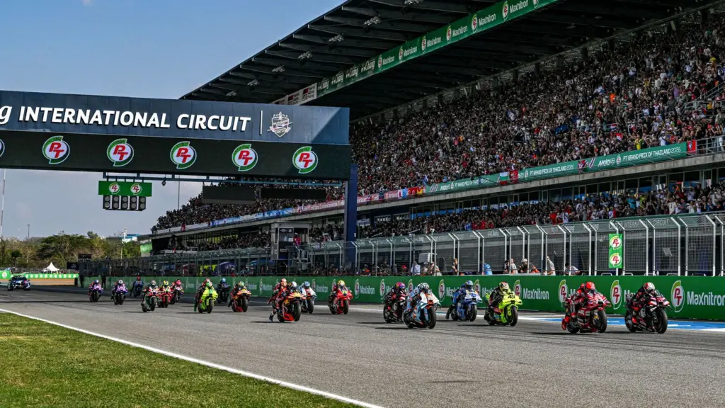 GP da Tailândia de MotoGP 2027 no circuito de Buriram, etapa que abrirá a temporada e marcará a estreia do novo regulamento técnico da categoria.